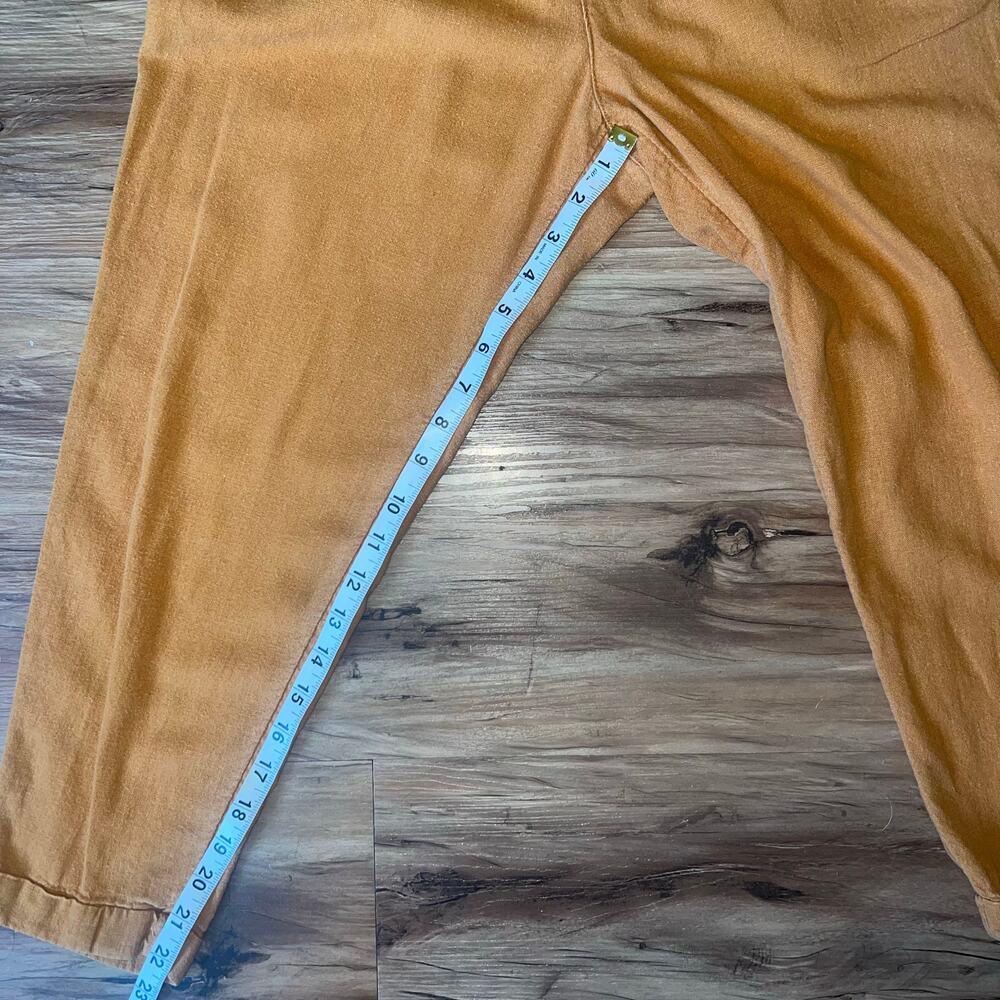 Old Navy Burnt Orange Linen Blend High-Waisted Straight Jogger Pants Size Small - Picture 9 of 10